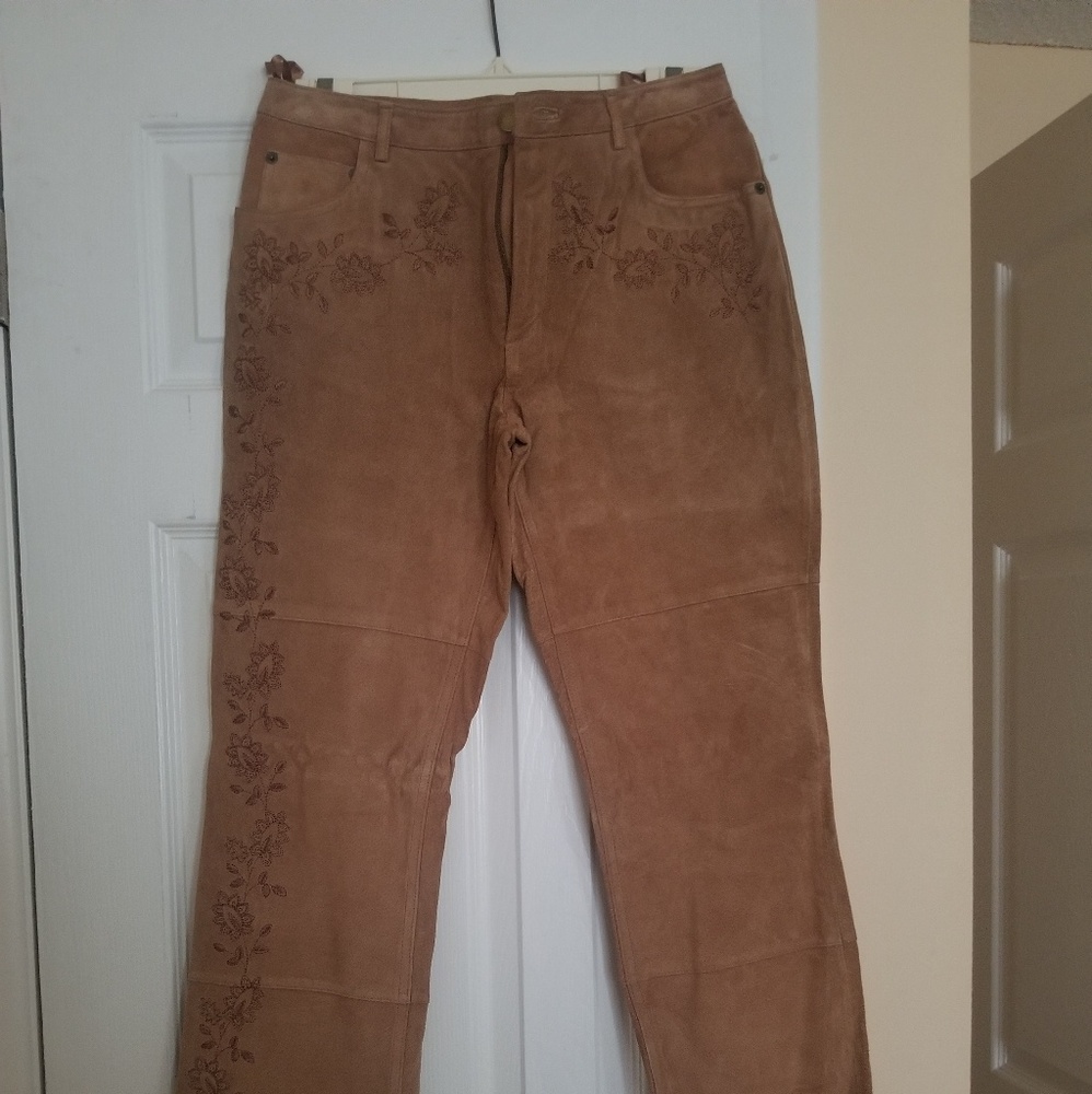 Womens suede pants
